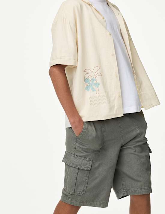 Linen Rich Embroidered Shirt (6-16 Yrs)