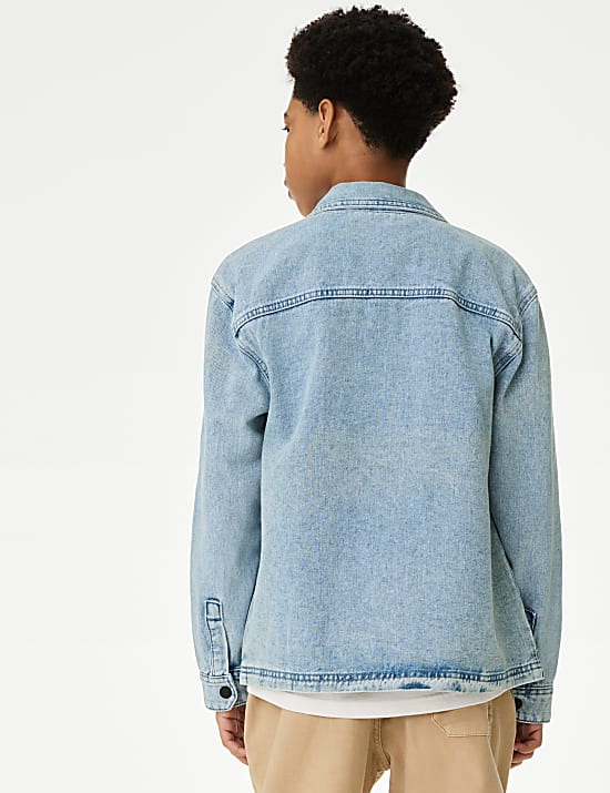Τζιν πουκάμισο με φερμουάρ (2-16 ετών)