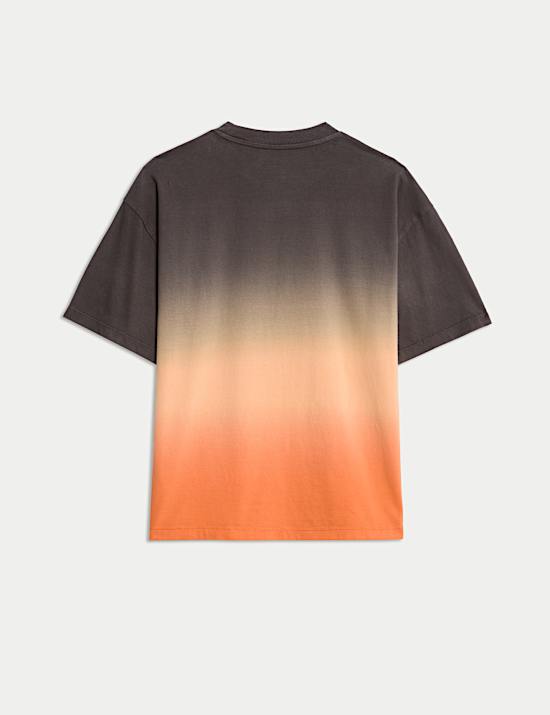 Pure Cotton Ombre Refresh Slogan T-Shirt (6-16 Yrs)