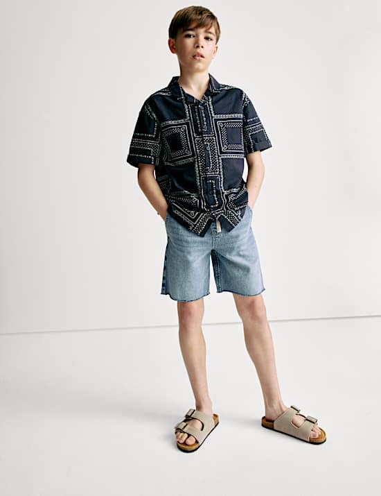 Pure Cotton Patterned Shirt (2-8 Yrs)