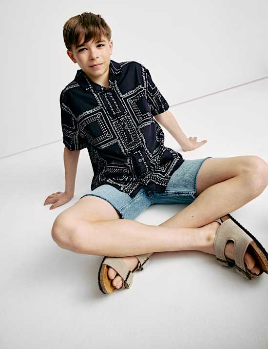 Pure Cotton Patterned Shirt (2-8 Yrs)