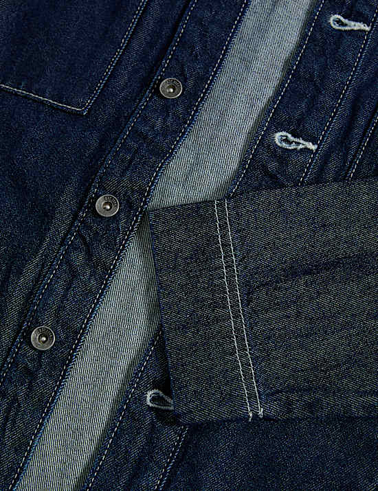 חולצת ג'ינס מכותנה טהורה (16-6 שנים)