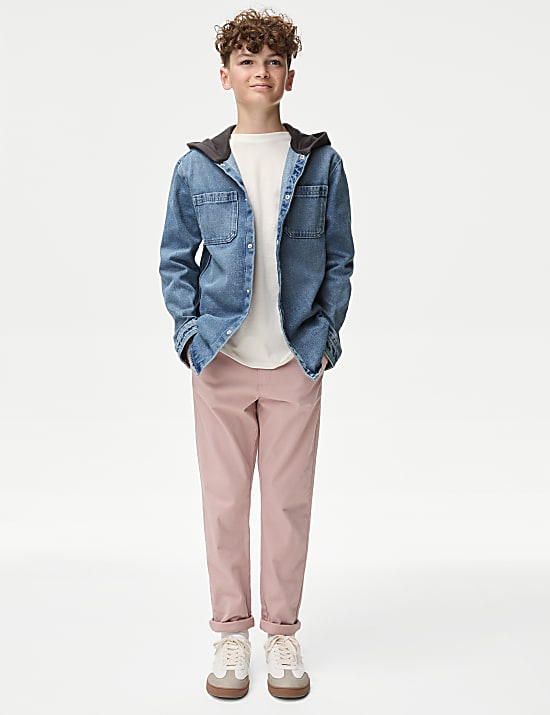 Denim Hooded Shacket (6-16 Yrs)