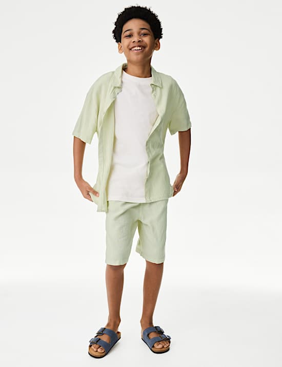 Koszula z mieszanki z przewagą lnu (2&ndash;16 lat)