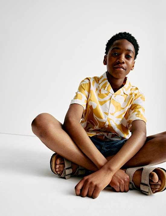 Pure Cotton Abstract Print Shirt (6-16 Yrs)