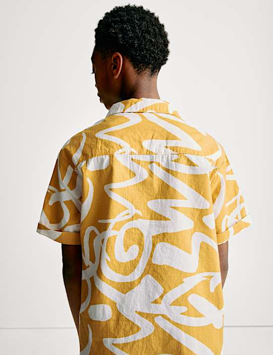 Pure Cotton Abstract Print Shirt (6-16 Yrs)