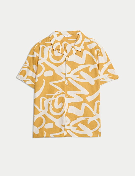Pure Cotton Abstract Print Shirt (6-16 Yrs)