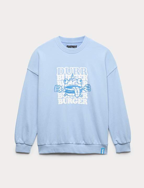 Sweat-shirt en coton &agrave; motif graphique Fortnite&trade; (du 6 au 16 ans)
