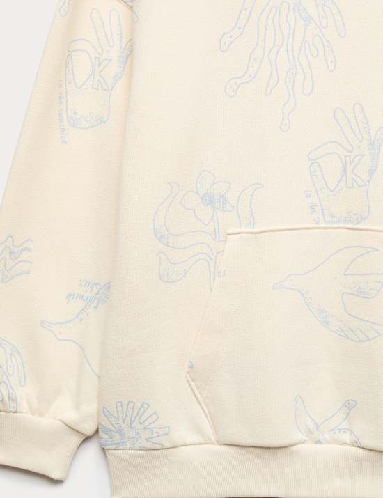 Cotton Rich Patterned Hoodie (6-16 Yrs)