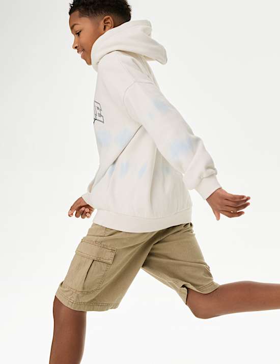 Pure Cotton Cargo Shorts (6-16 Yrs)