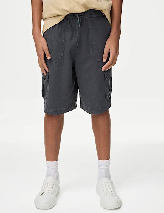 Pantal&oacute;n corto cargo 100% algod&oacute;n (6-16 a&ntilde;os)