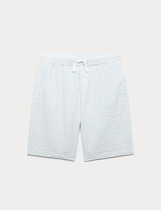 Pure Cotton Striped Shorts (6-16 Yrs)