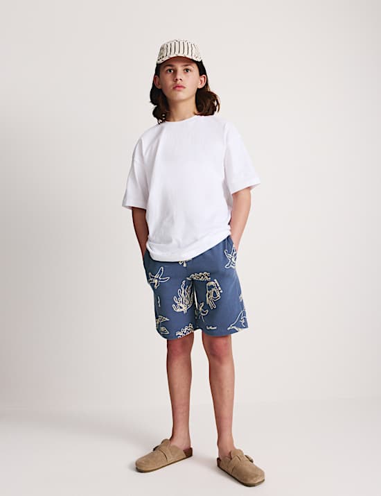 Cotton Rich Jersey Patterned Shorts (6-16 Yrs)