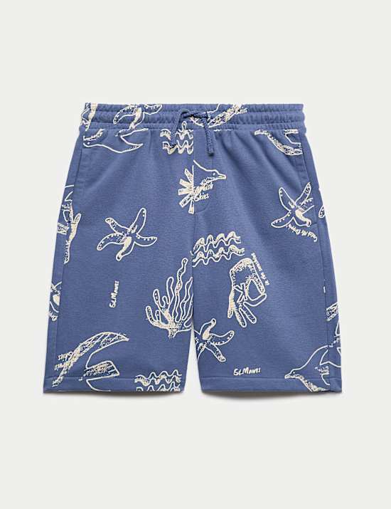 Cotton Rich Jersey Patterned Shorts (6-16 Yrs)
