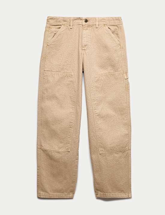 Pure Cotton Denim Baggy Fit Jeans (6-16 Yrs)