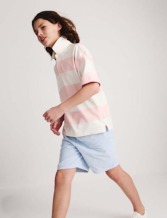 Pure Cotton Short Sleeve Rugby Shirt (6-16 Yrs)