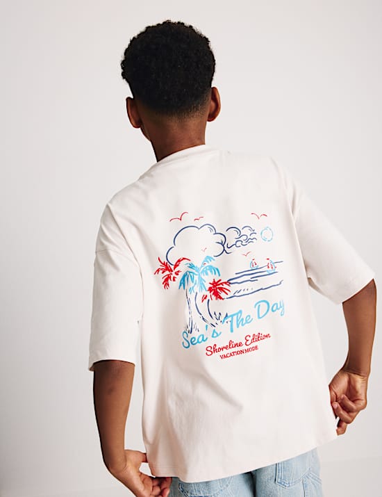 Pure Cotton Graphic T-Shirt (6-16 Yrs)