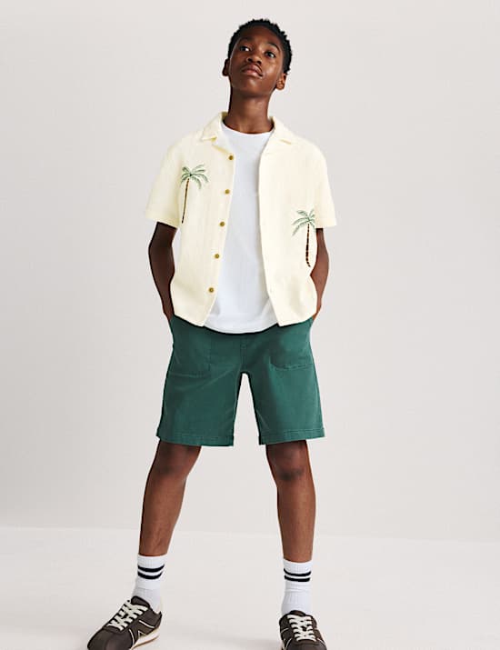 Pure Cotton Textured Shirt (6-16 Yrs)
