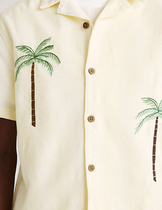 Pure Cotton Textured Shirt (6-16 Yrs)