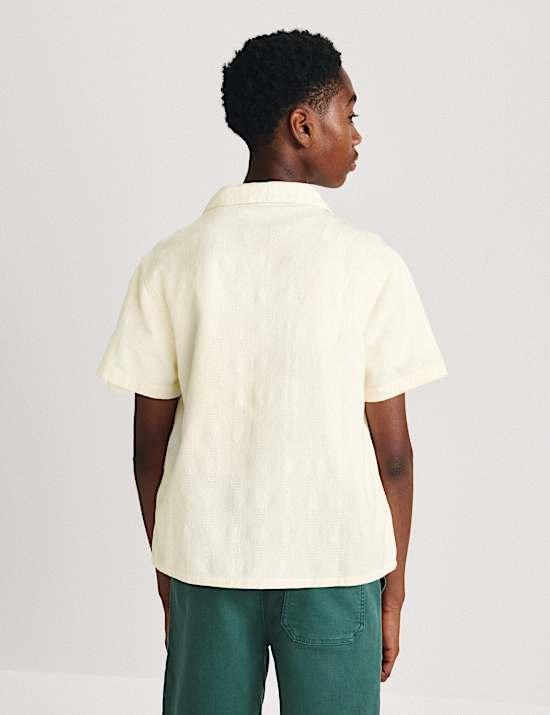 Pure Cotton Textured Shirt (6-16 Yrs)