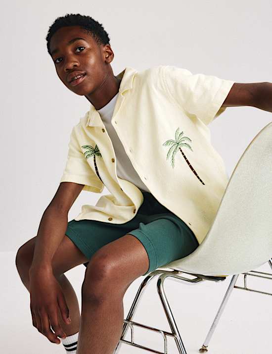 Pure Cotton Textured Shirt (6-16 Yrs)