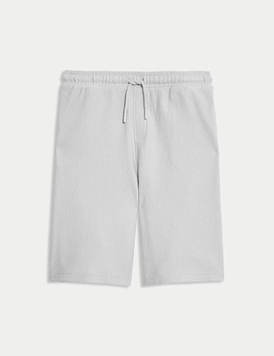 Pure Cotton Textured Shorts (6-16 Yrs)
