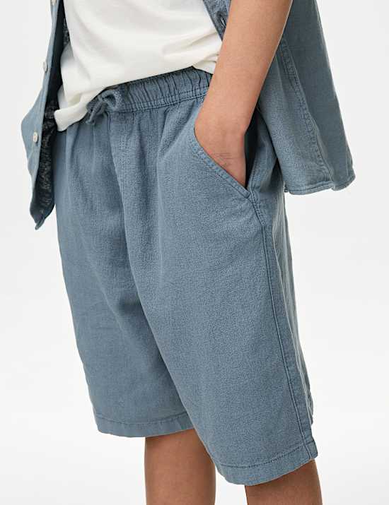 Pantalones cortos de lino (2-16 años)