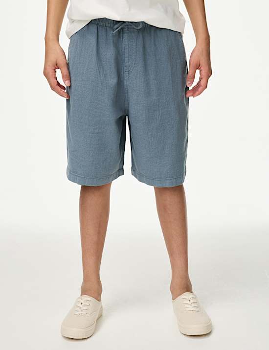 Pantalones cortos de lino (2-16 años)