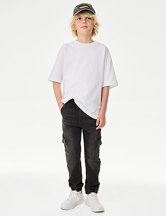 Relaxed Denim Cargo Jeans (6-16 Yrs)