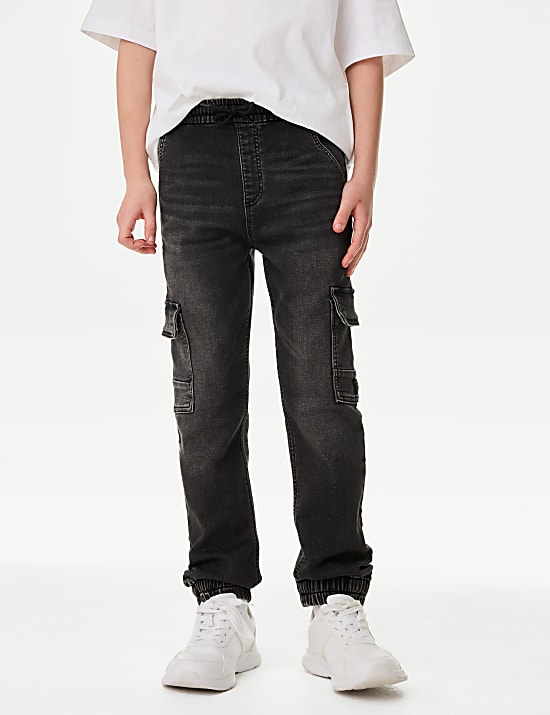 Relaxed Denim Cargo Jeans (6-16 Yrs)