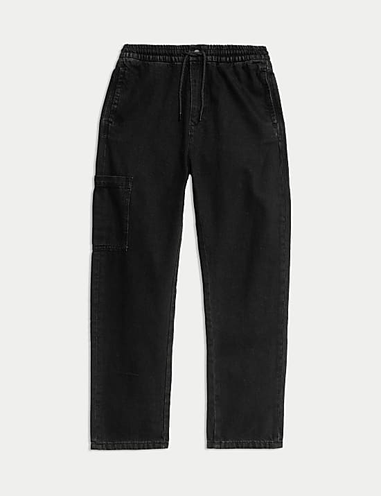 Relaxed Denim Cargo Jeans (6-16 Yrs)