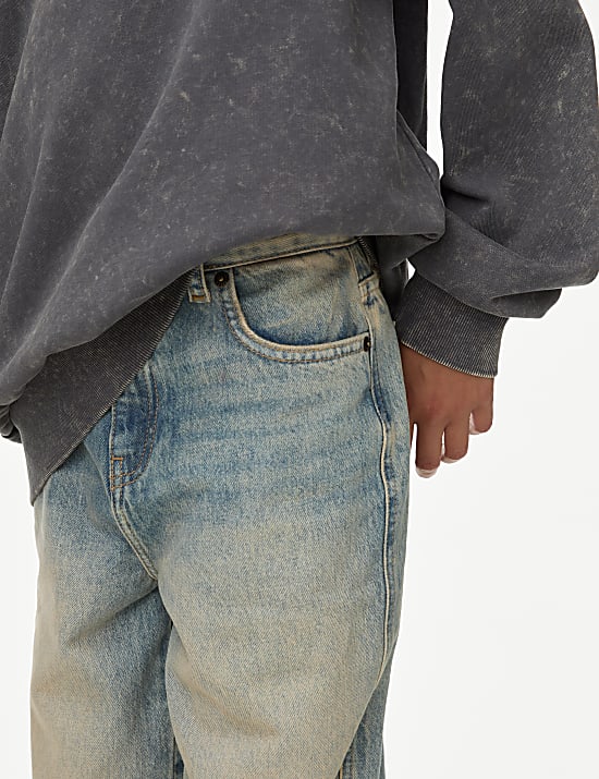 Pure Cotton Acid Wash Jeans (6-16 Yrs)