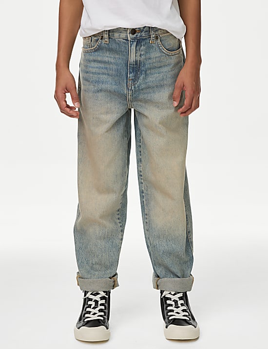Pure Cotton Acid Wash Jeans (6-16 Yrs)