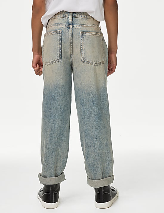 Pure Cotton Acid Wash Jeans (6-16 Yrs)