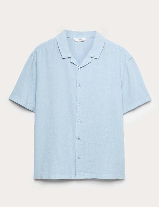 Linen Rich Plain Shirt (6-16 Yrs)