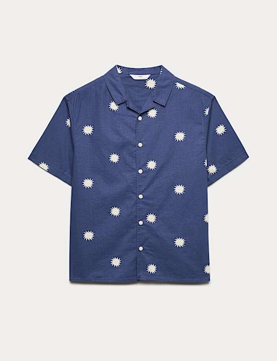 Pure Cotton Sun Print Shirt (6-16 Yrs)