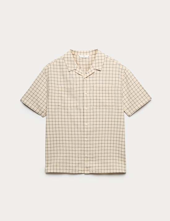 Cotton Rich Micro Check Shirt (6-16 Yrs)