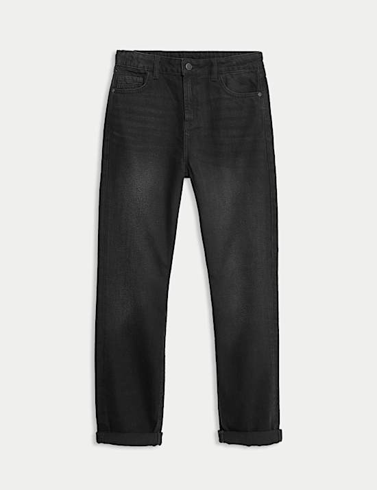 Ruimvallende jeans van puur katoen (6-16 jaar)
