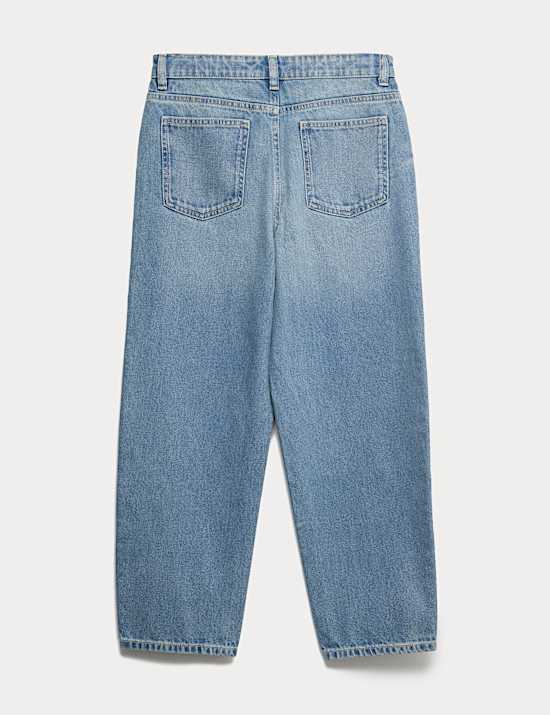 Jean coupe barrel 100 % coton (du 6 au 16 ans)