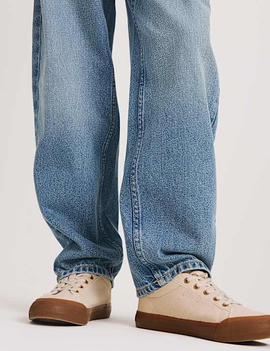 Jean coupe barrel 100 % coton (du 6 au 16 ans)