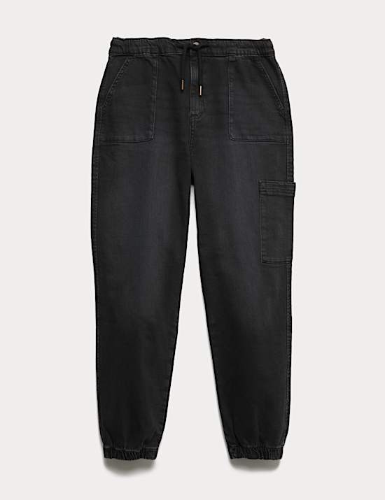 Cotton Rich Denim Drawstring Jeans (6-16 Yrs)