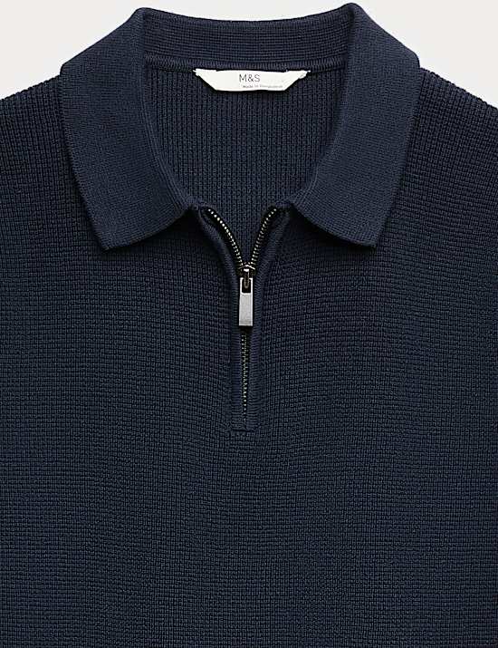 Pure Cotton Knitted Polo Shirt (6-16 Yrs)