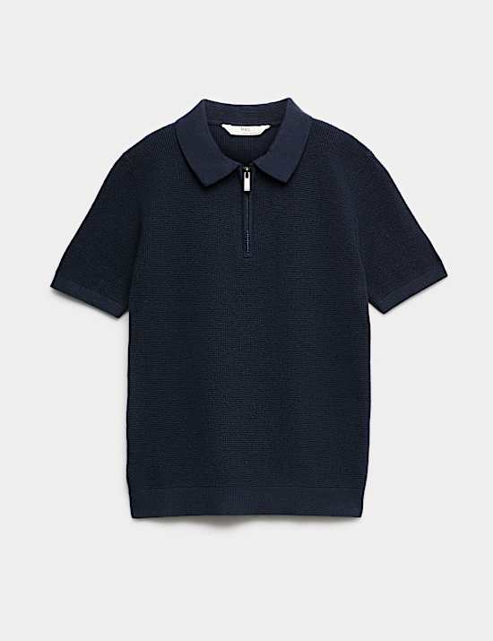 Pure Cotton Knitted Polo Shirt (6-16 Yrs)