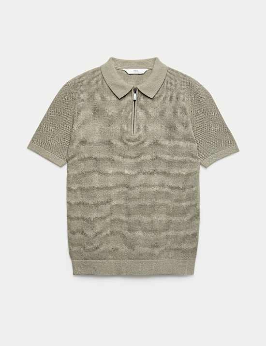 Pure Cotton Knitted Polo Shirt (6-16 Yrs)