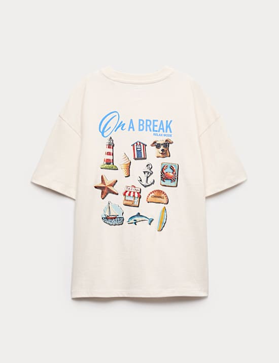 Pure Cotton Graphic T-Shirt (6-16 Yrs)