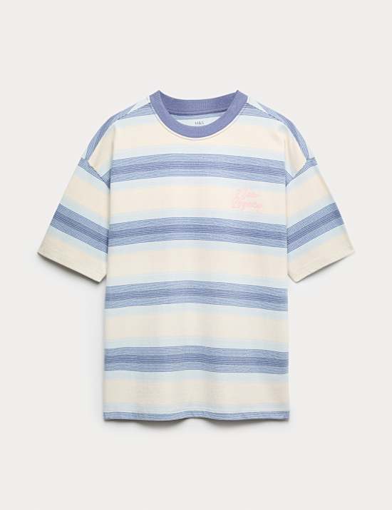 Pure Cotton Striped New Legacy T-Shirt (6-16 Yrs)