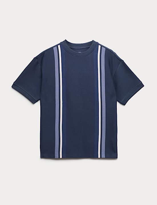 Pure Cotton Striped T-Shirt (6-16 Yrs)