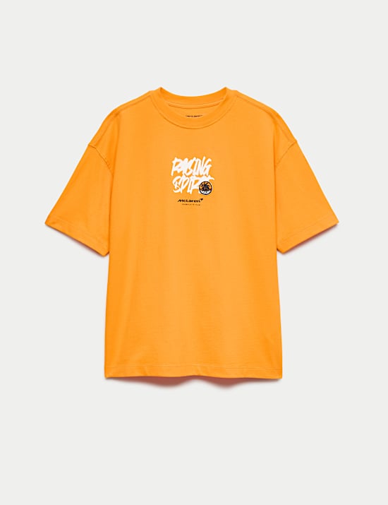 Pure Cotton Racing Spirit Graphic T-Shirt (6-16 Yrs)