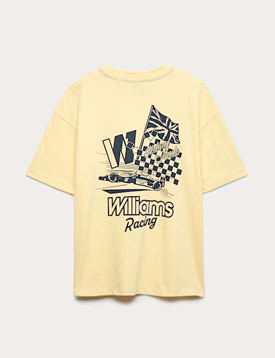 T-shirt 100 % coton &agrave; imprim&eacute; graphique Williams Racing (du 6 au 16 ans)