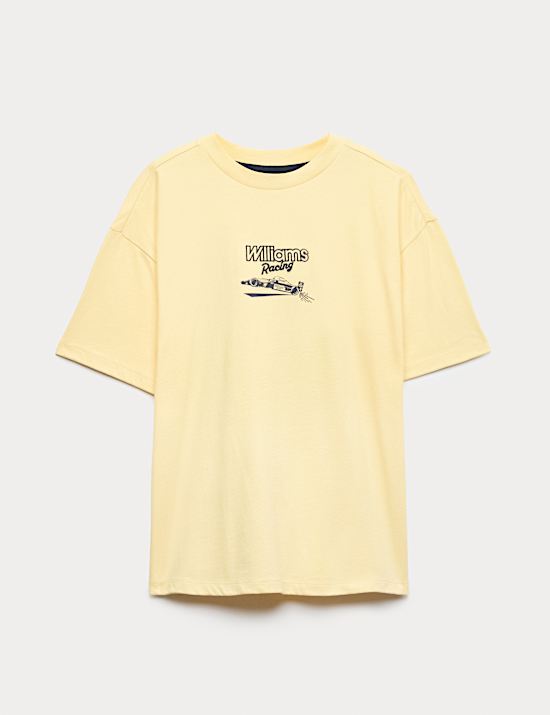 T-shirt 100 % coton &agrave; imprim&eacute; graphique Williams Racing (du 6 au 16 ans)